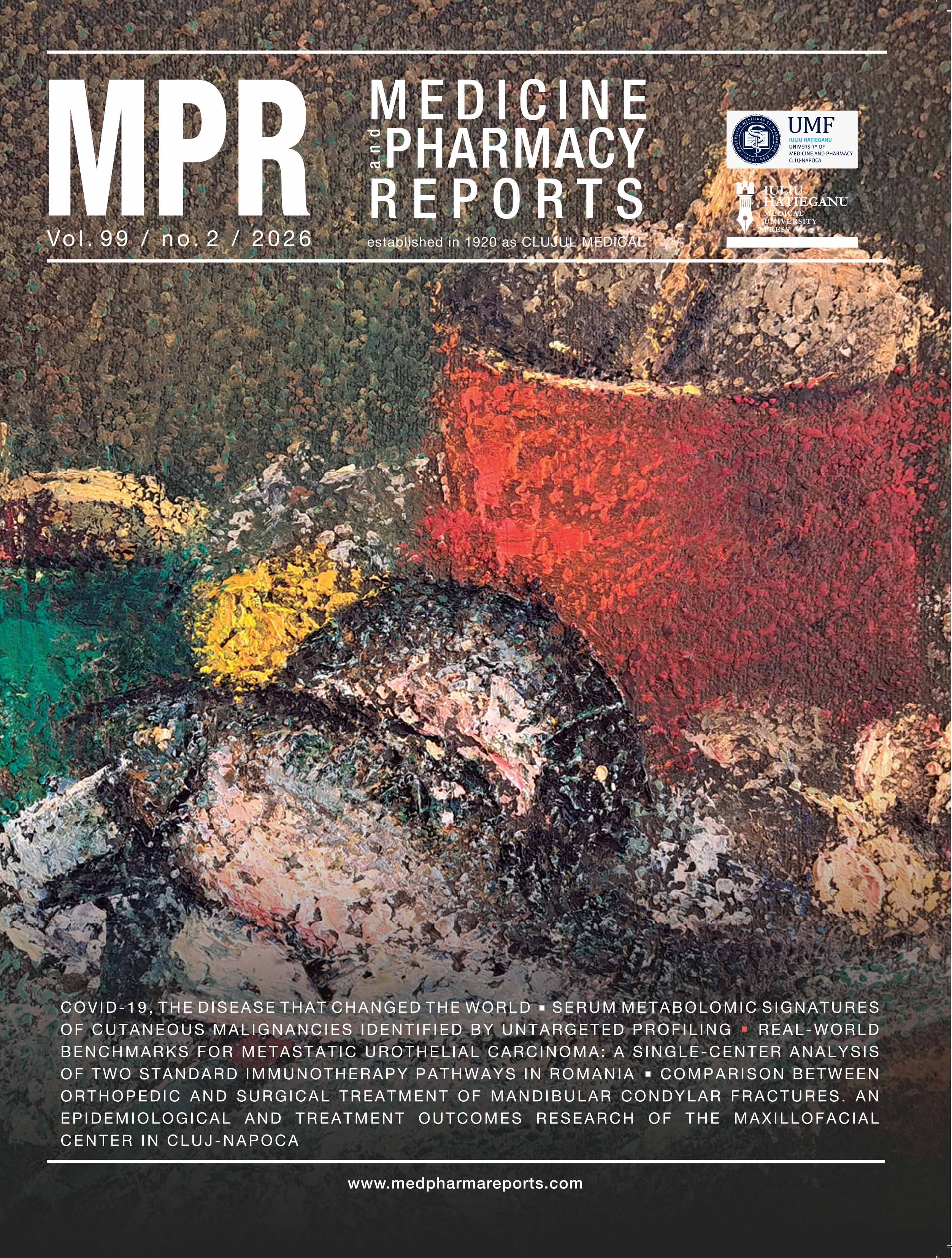 MPR 2026, volume 99, issue 2 - Cover - Painting - Sabin NEMEȘ (1924 - 1984) Still life, oil on canvas, 39x44cm, photo credit Florin Gherasim