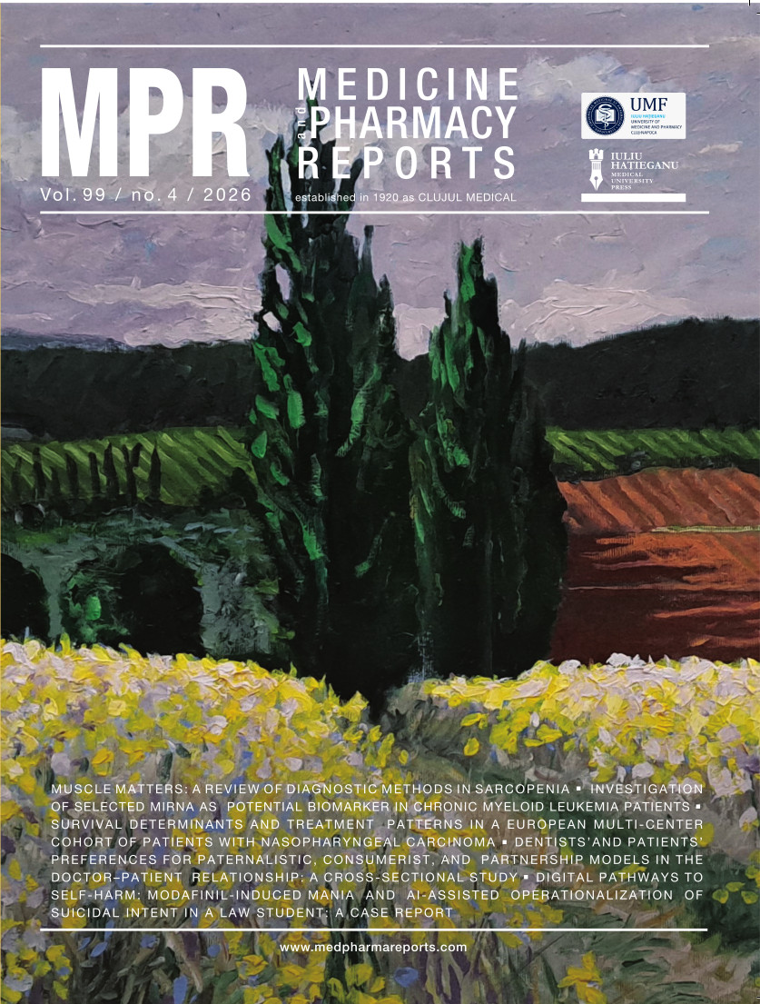 MPR 2026, volume 99, issue 4 - Cover - Painting - Marcel LUPȘE (b. 1955), Bâzu's Road, Tescani, oil on canvas, 50x70cm, 2022